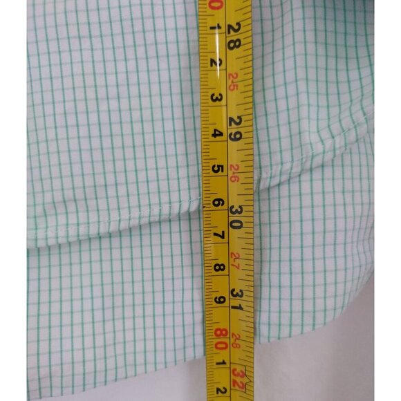 Club Room Men's Long Sleeve Easy Care Green Check Button-Down Shirt Size XL - Picture 7 of 7
